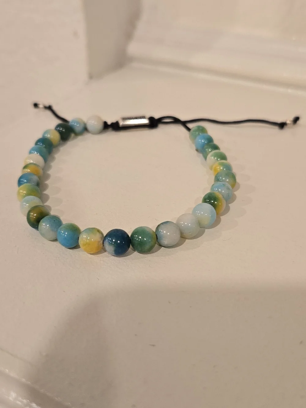 Brand New Buck Palmer Adjustable Beaded Natural Turquoise Stones Men's Bracelet
